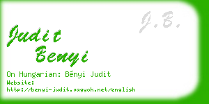 judit benyi business card